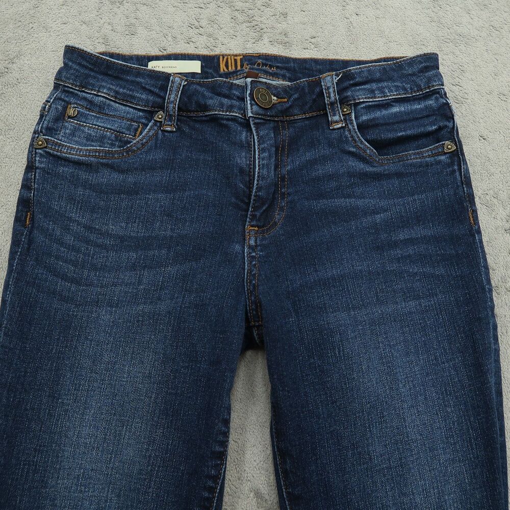 KUT from the Kloth Jeans Women's Size 2 Blue Mid-Rise Katy Boyfriend 29" Inseam - Picture 12 of 16